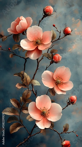 Breathtaking Floral Wallpaper Stunning Mobile Wallpaper with Peach Blossoms