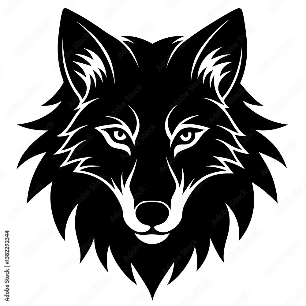 Fototapeta premium wolf head vector