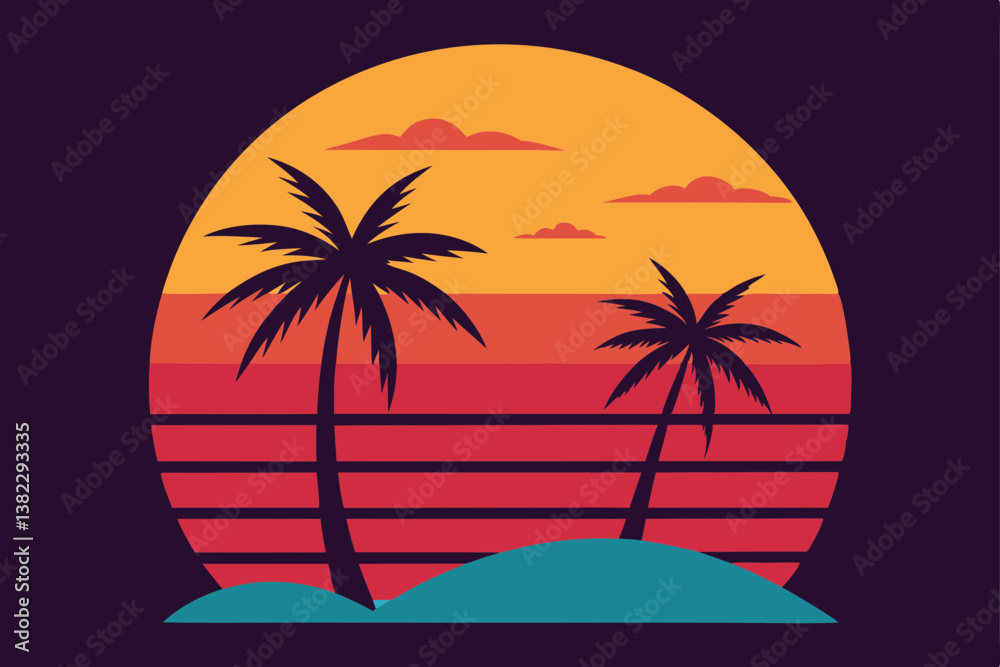 Obraz premium palm trees on the beach