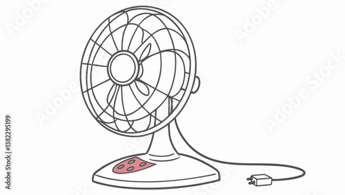 electric fan isolated on white