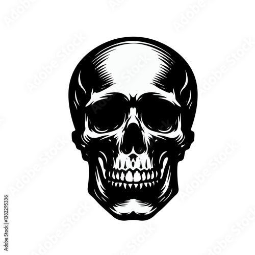 skull silhouette , skull art 