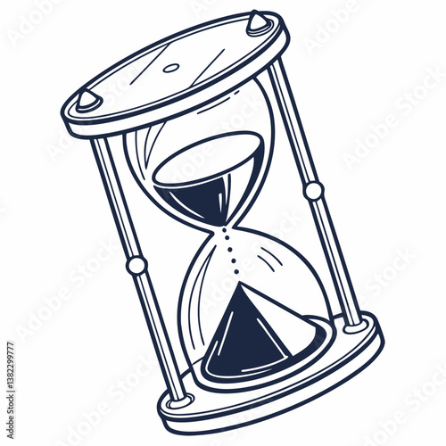 vector illustration of hourglass