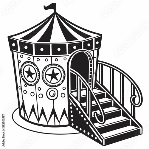 circus tent vector illustration