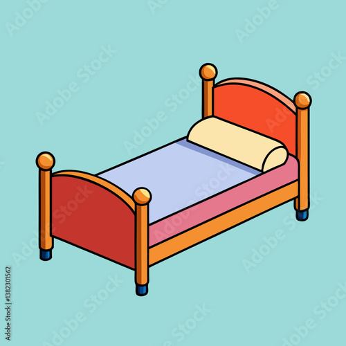bed in red