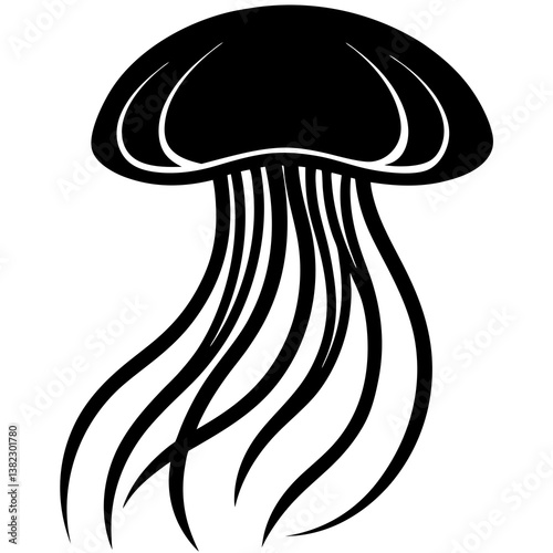 vector illustration of jelly fish