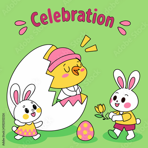 easter bunny with egg