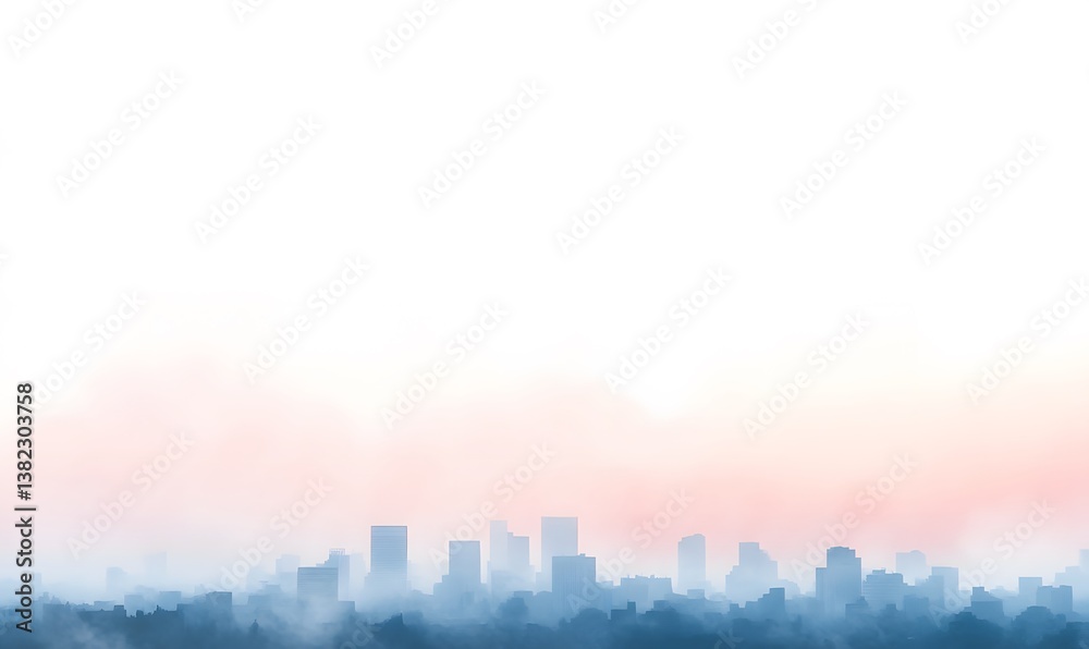 Fototapeta premium dense city skyline, Generative AI
