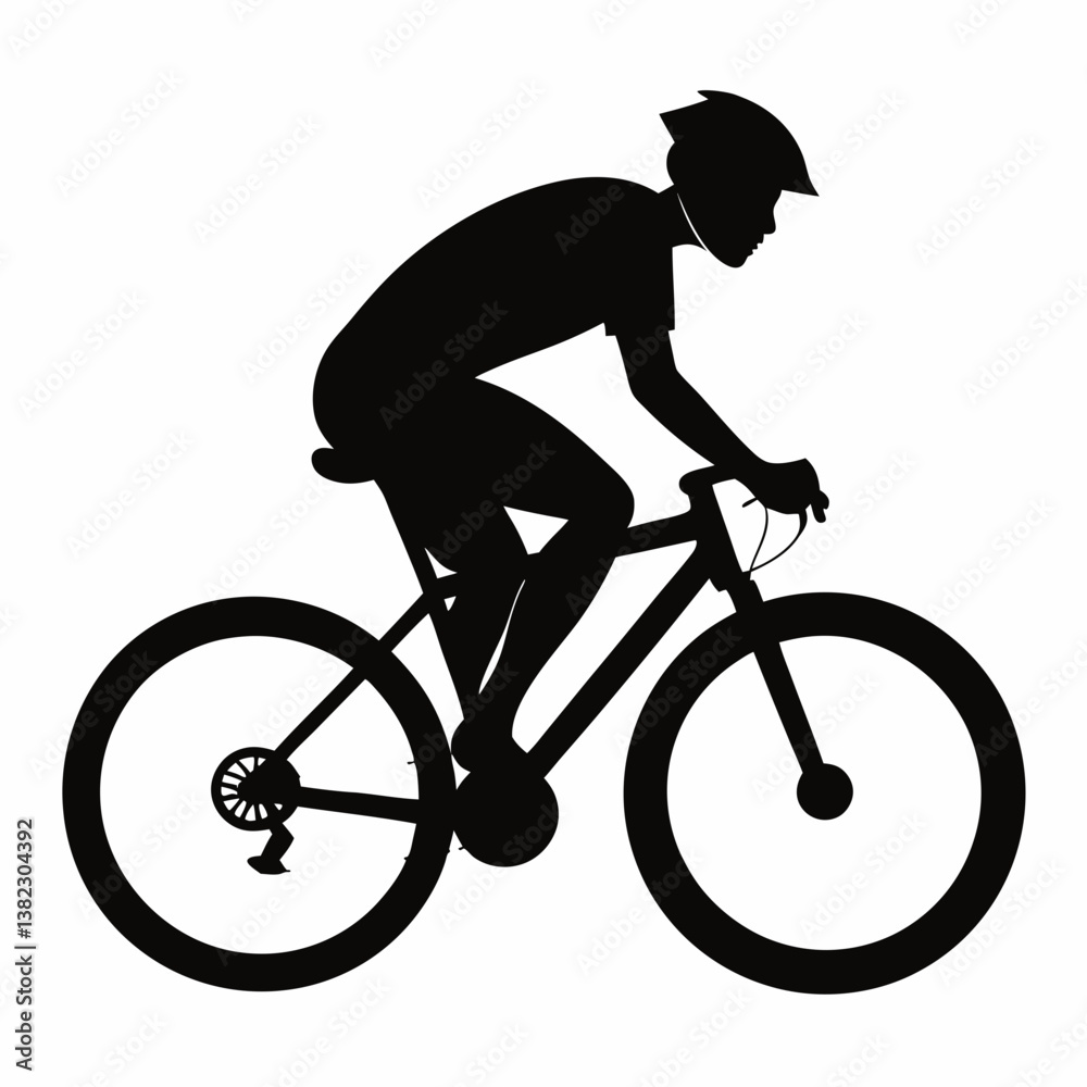 Obraz premium cyclist silhouette vector