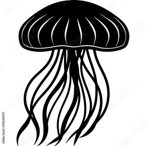 vector illustration of jelly fish