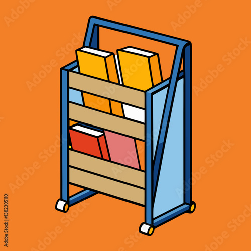 vector illustration of a bookshelf