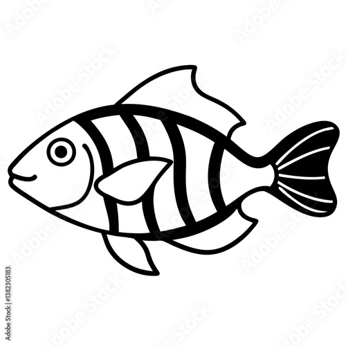vector illustration of a fish