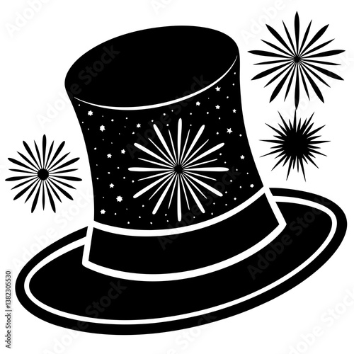 vector illustration of a black hat