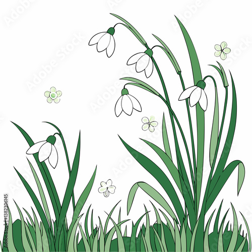 grass and flowers