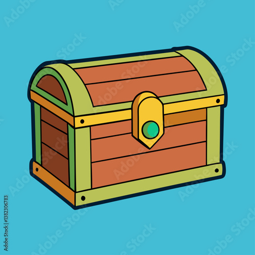 treasure chest isolated on white