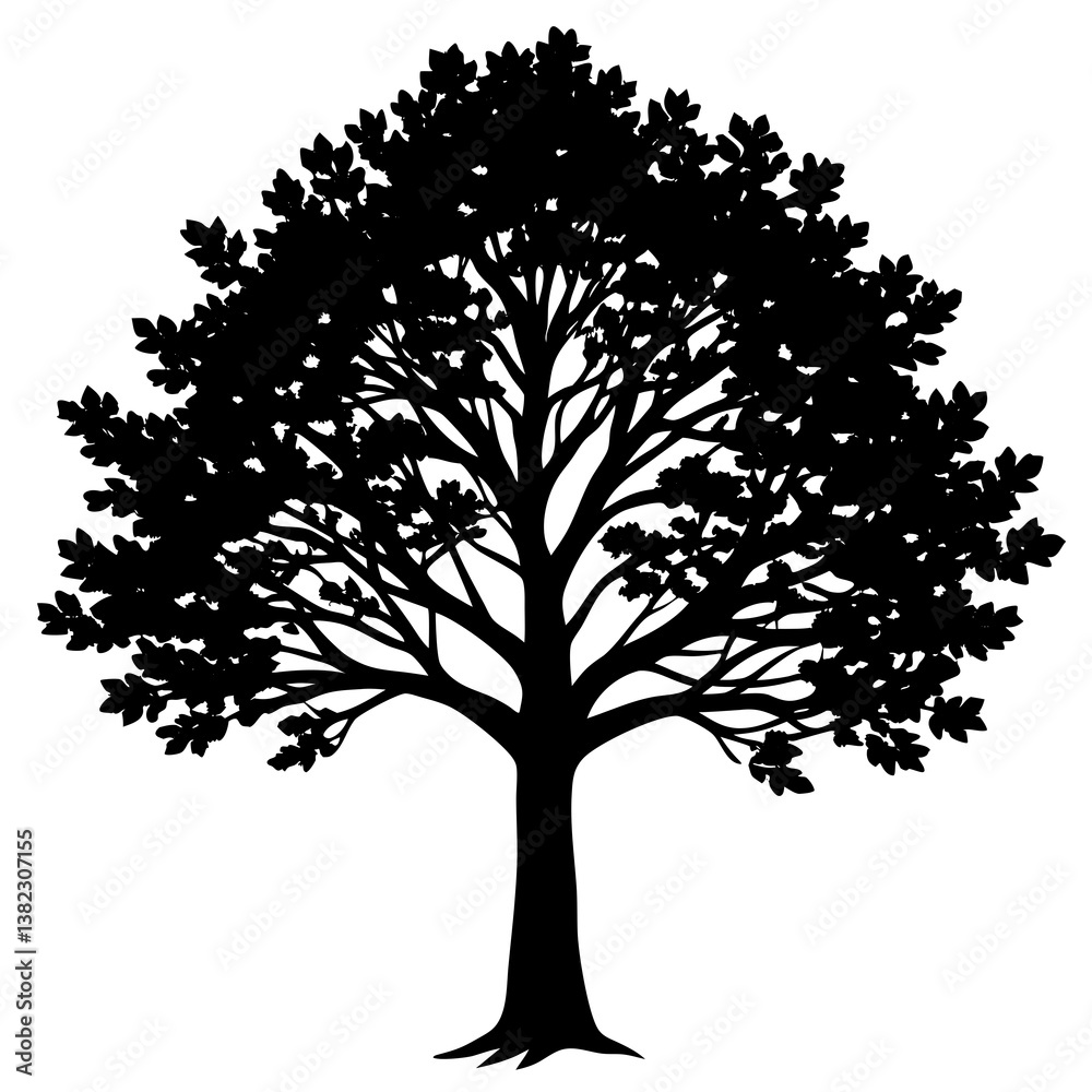 Obraz premium tree silhouette vector