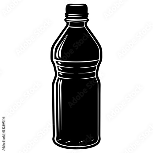 bottle of mineral water isolated