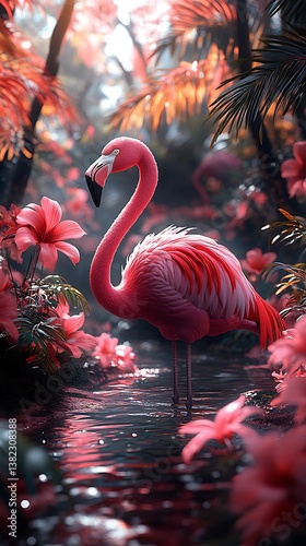 Stunning Flamingo Wallpaper Mobile Wallpaper, 4K Tropical Bird Background