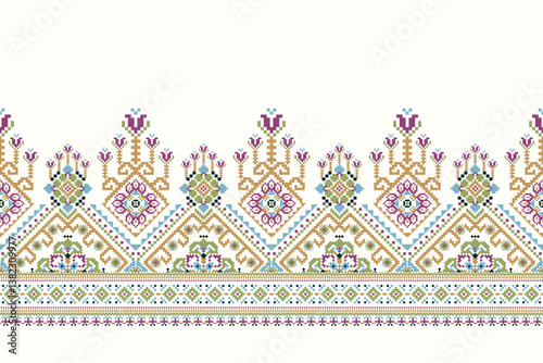 Geometric ethnic oriental pattern vector illustration	
