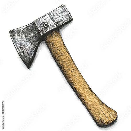 axe isolated on white