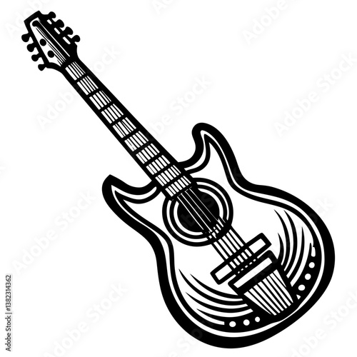 acoustic guitar vector illustration