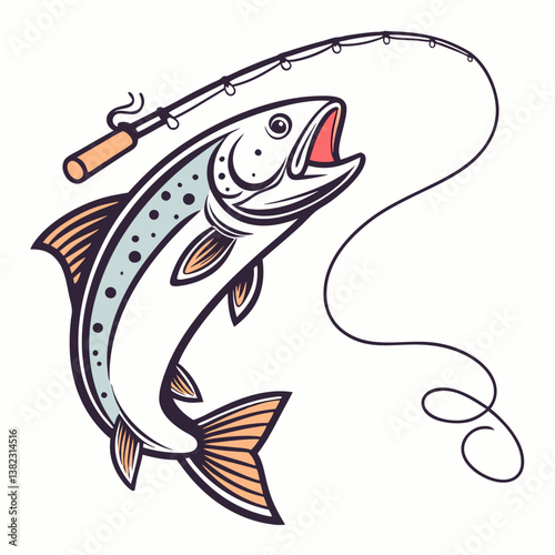 vector illustration of a fish