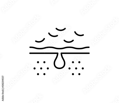 毛穴の角質　アイコンイラスト　ベクター
