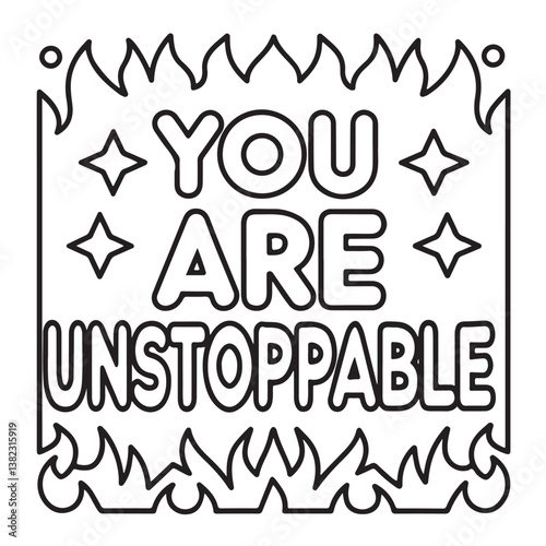 Coloring book, Coloring Page, bold & easy coloring page, background, inspirational quotes, inspirational words, inspirational word of god, inspirational work, Vector illustration, line art, silhouette