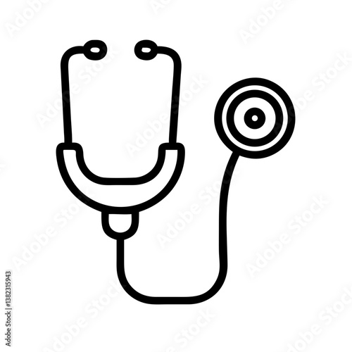Stethoscope icon representing healthcare and medical examination