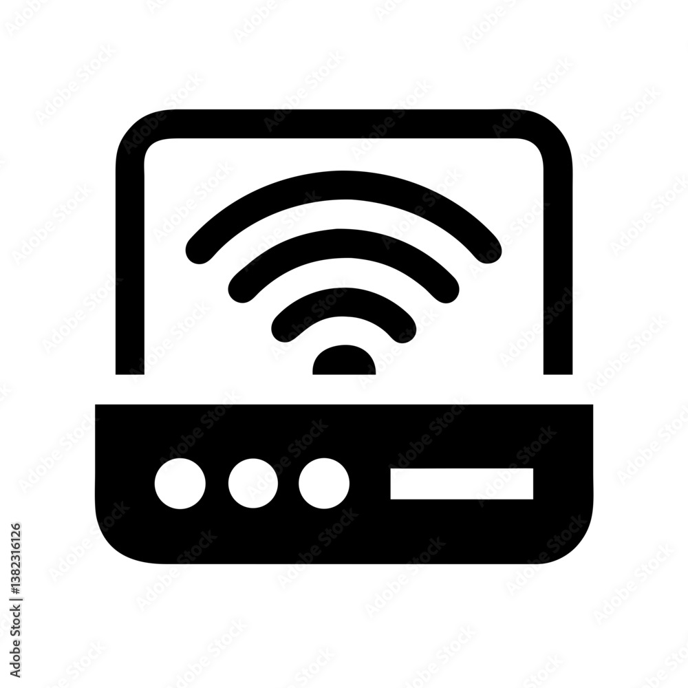 WiFi icon symbolizing wireless internet connection WiFi icon symbolizing wireless internet connection