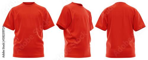 Kids T-Shirt Round Neck Short Sleeve - High Quality 3D Rendered Mockup