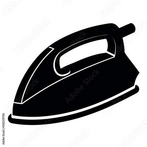 A electric-iron-silhouette-illustration 