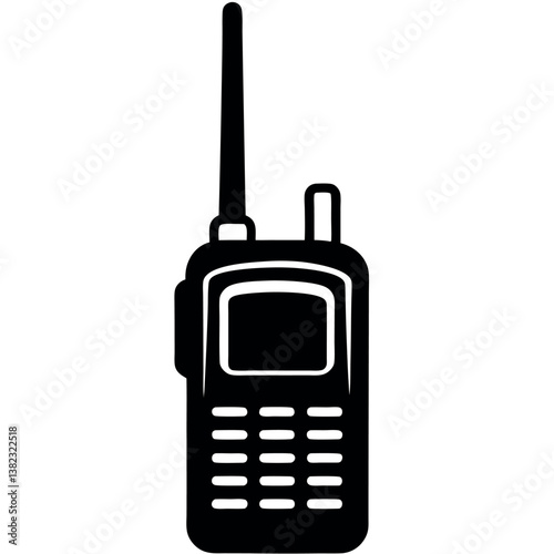 A walkie-talkie-silhouette-illustration 