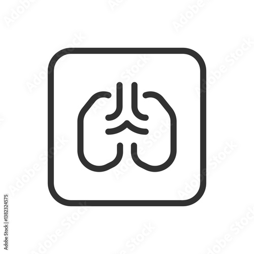 Lungs Icon - Modern Simple Flat Vector for Web and Mobile