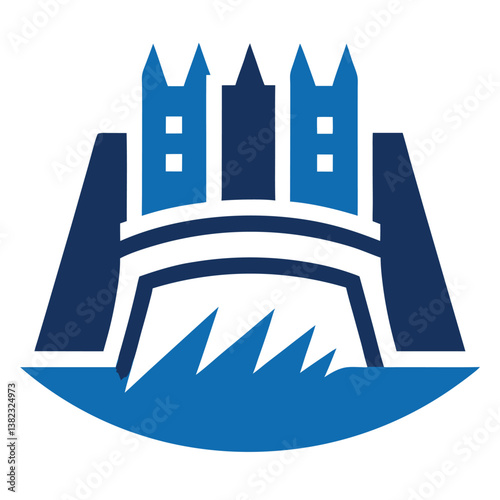dam logo vector design illustration