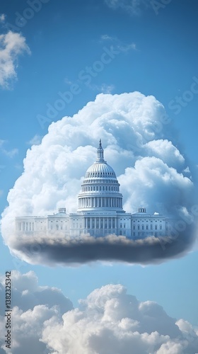 Capitol Building Floating on a Cloud