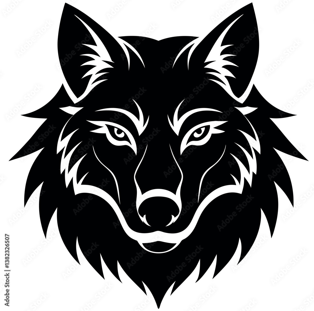 Fototapeta premium i-need-vectors-silhouette-of-wolf-head 