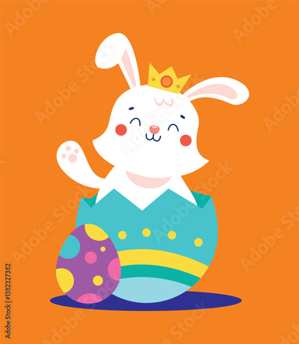 Set Gradient easter cliparts collection