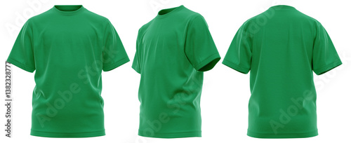 T-Shirt Short Sleeve Round Neck for Kids - High Quality 3D Rendered Mockup