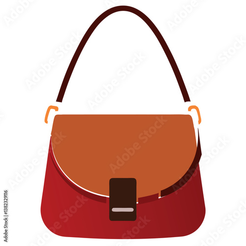 shoulder-bag-on-white-background. 