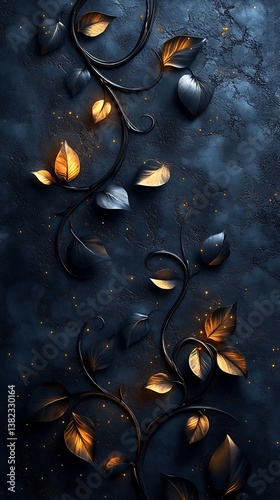 Glowing Vine Mobile Wallpaper Dark Fantasy Art Wallpaper