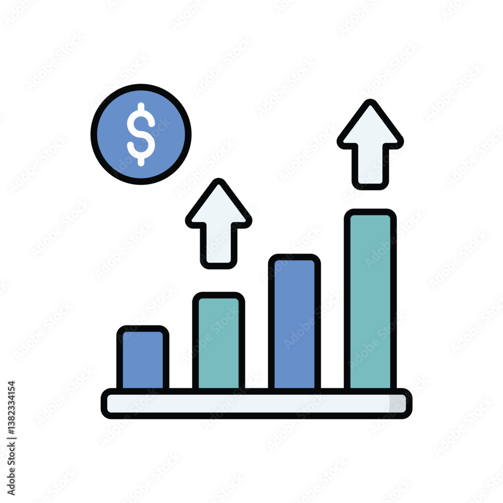 Profit icon isolated on a white background. Vector illustration. Profit icon isolated on a white background. Vector illustration.