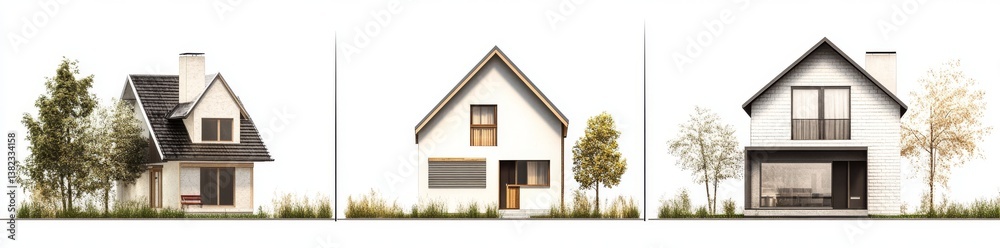 The house photo element is part of a stock cutout element set featuring house architecture The house photo element is part of a stock cutout element set featuring house architecture