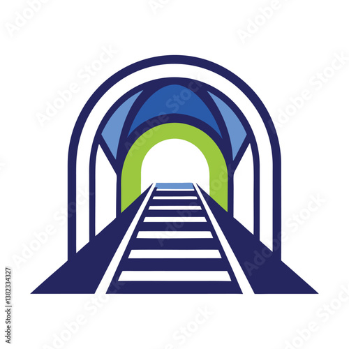 tunnel logo vector design illustration