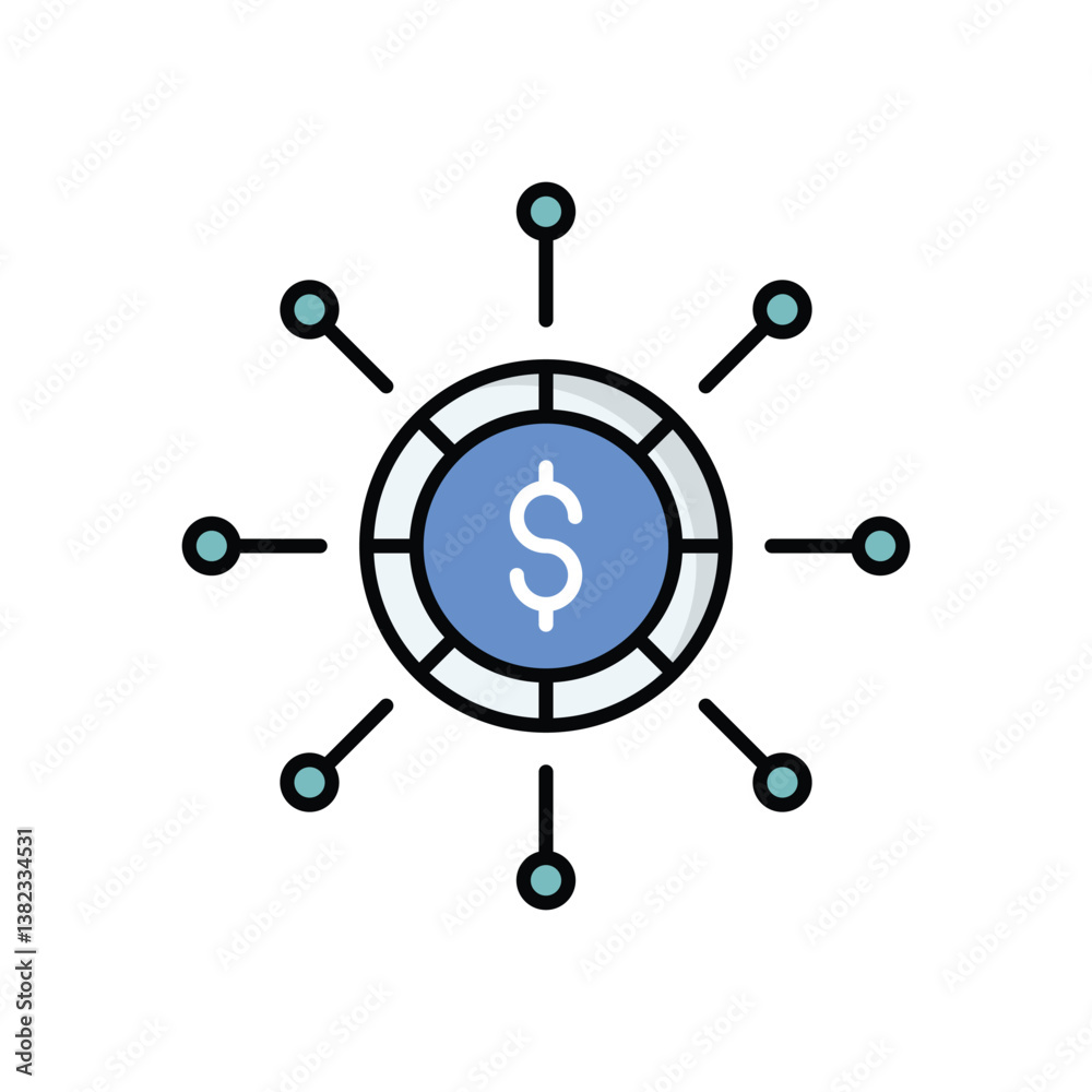 Networking  icon isolated on a white background. Vector illustration.