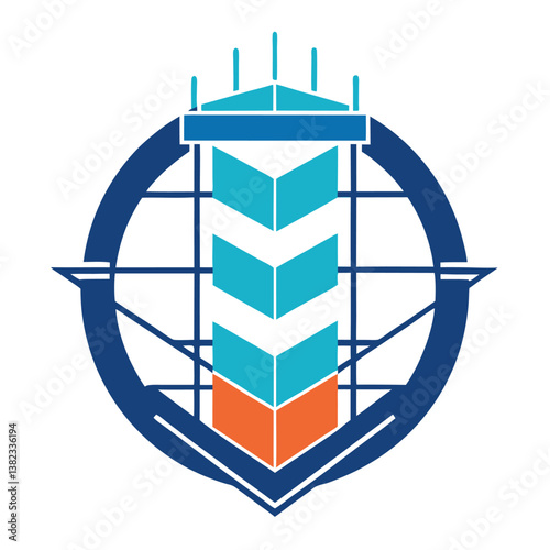 scaffolding logo vector design illustration