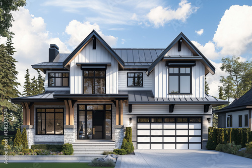 Modern Canadian Farmhouse Home Front Exterior
