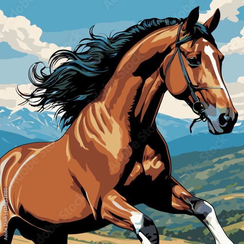 vector art horse for design needs