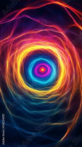 abstract colorful fractal tunnel background