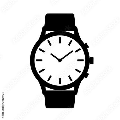 Black Wristwatch Symbol Icon