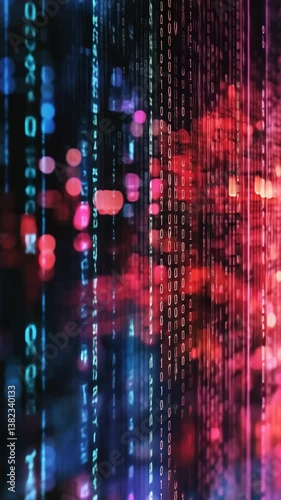 abstract background with binary code